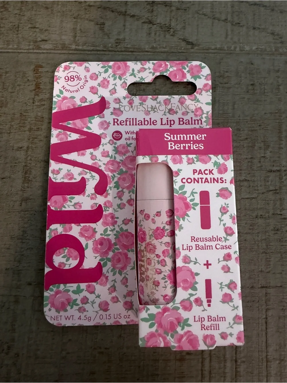 LoveShackFancy x Target x Wild Refillable Lip Balm & Case - Summer Berries